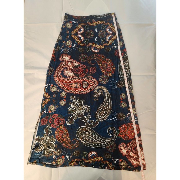New without Tags LoveU Dear Maxi Skirt Multi Design Print, Elastic Back Size L - Picture 4 of 7